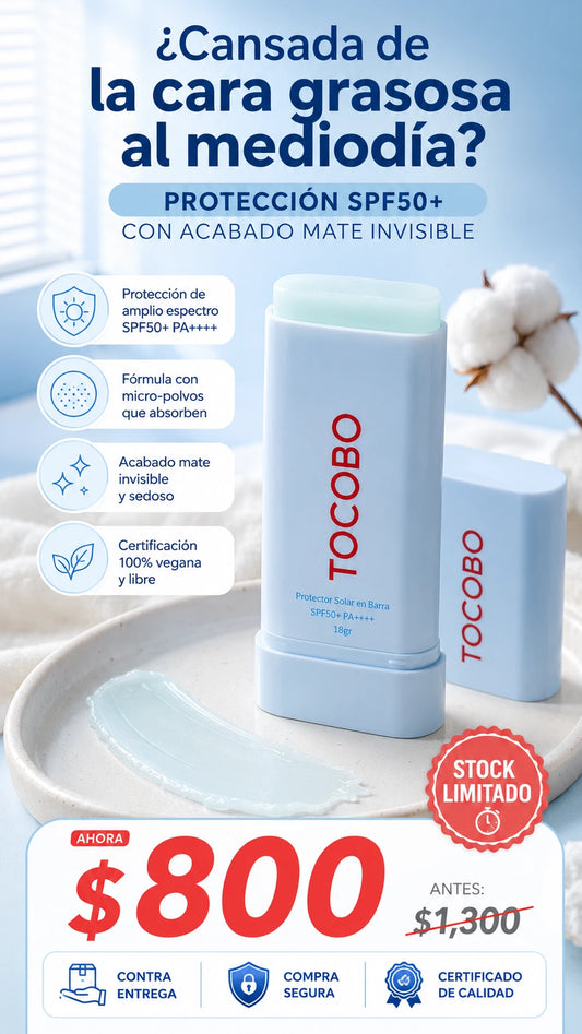 Protector Solar en Barra Tocobo Cotton Soft SPF50+ PA++++ 18gr