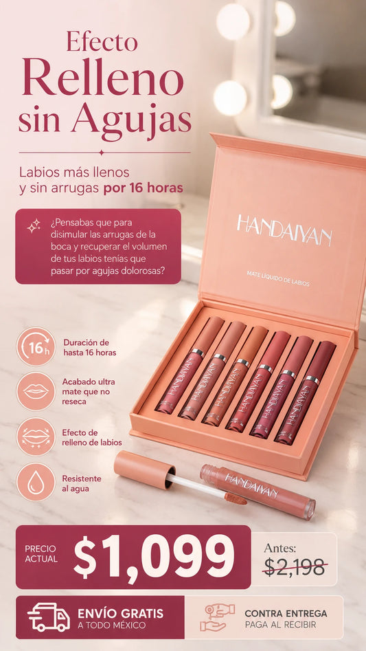Kit de Labiales Líquidos Mate Handaiyan - Set de 6 Colores