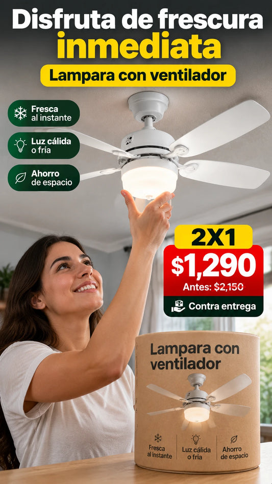 Lampara con ventilador